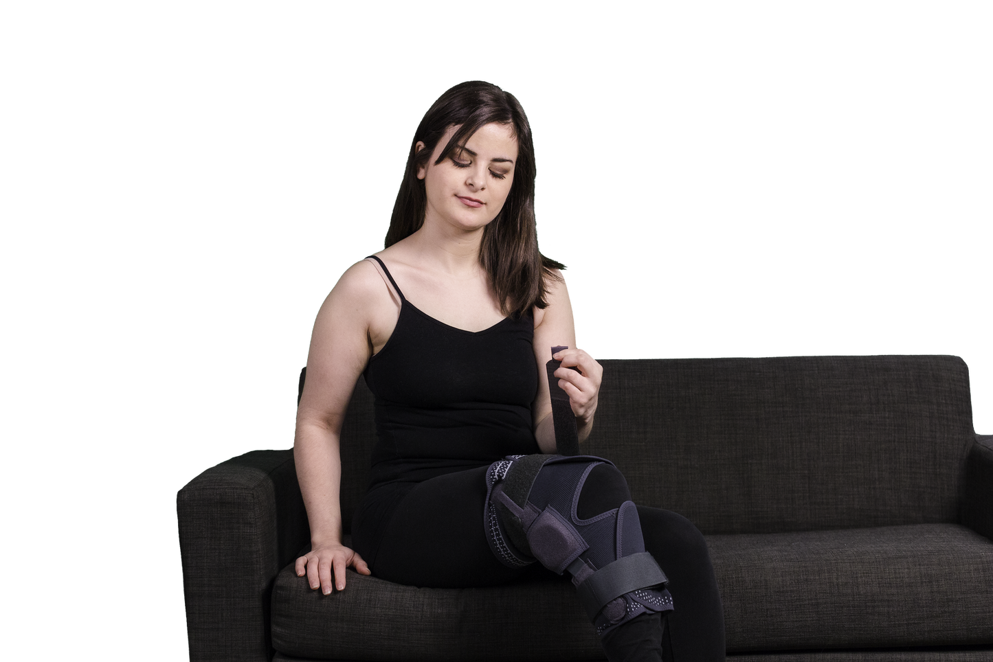 Wrap-on Knee Brace with Extension and Flexion Hinge