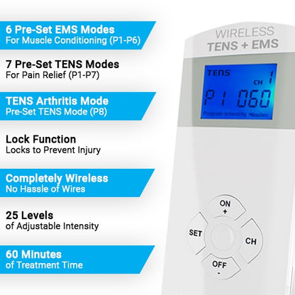 Wireless Premium TENS + EMS