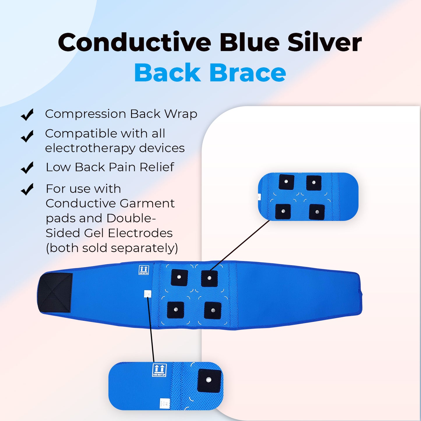 Conductive Wearable Back Wrap by Blue Silver