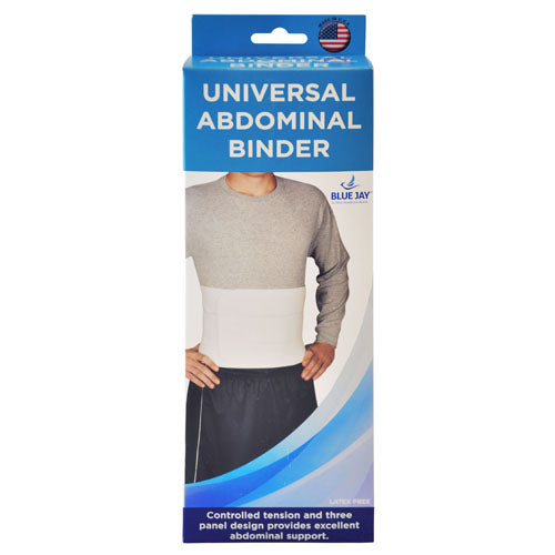 Blue Jay Abdominal Binder Universal, White, 9" Width