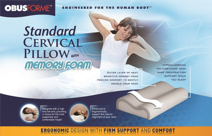 Cervical Pillow, Standard w/Memory Foam