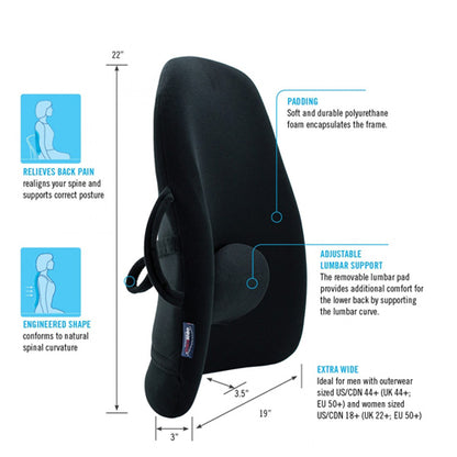 Wideback Backrest Support Obusforme Black